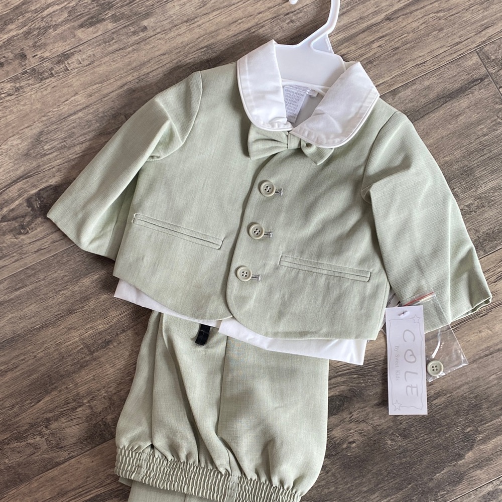 Cole Kids Light Green Boys Dress Suit